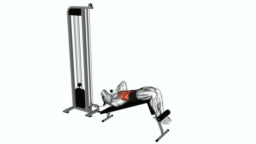 Abdominal Crunch Declinado na Polia