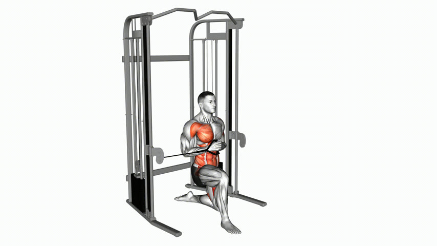 Pallof Press Semiajoelhado na Polia