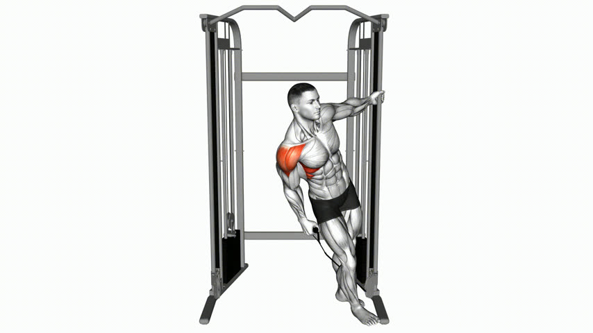 Elevação Lateral com Corpo Inclinado na Polia
