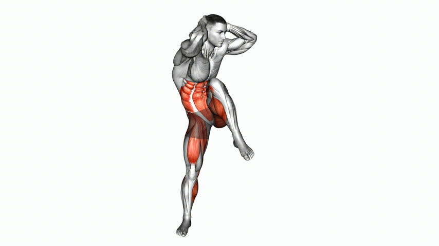 Abdominal Crunch Cruzado em Pé