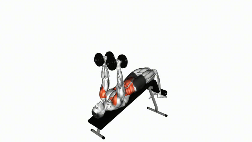 Abdominal Sit Up Declinado com Halter Acima da Cabeça