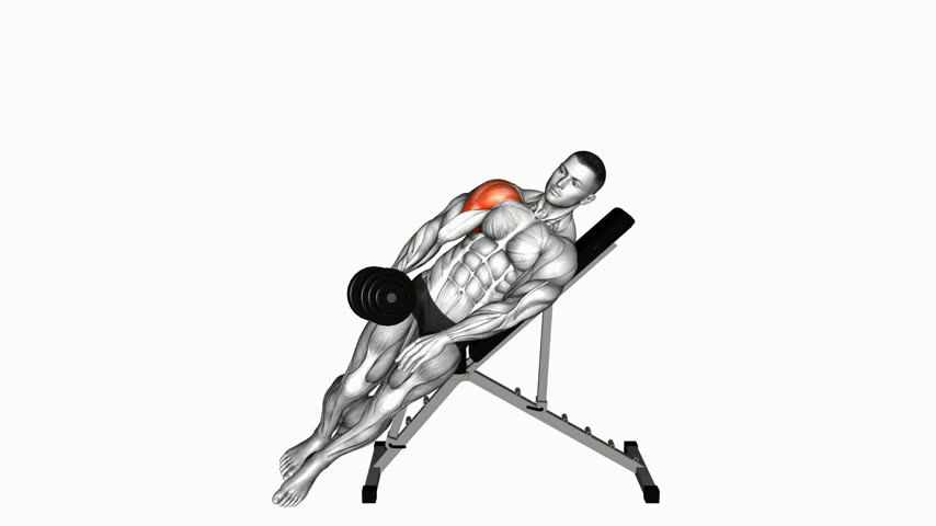 Elevação Lateral Unilateral Inclinada com Halter