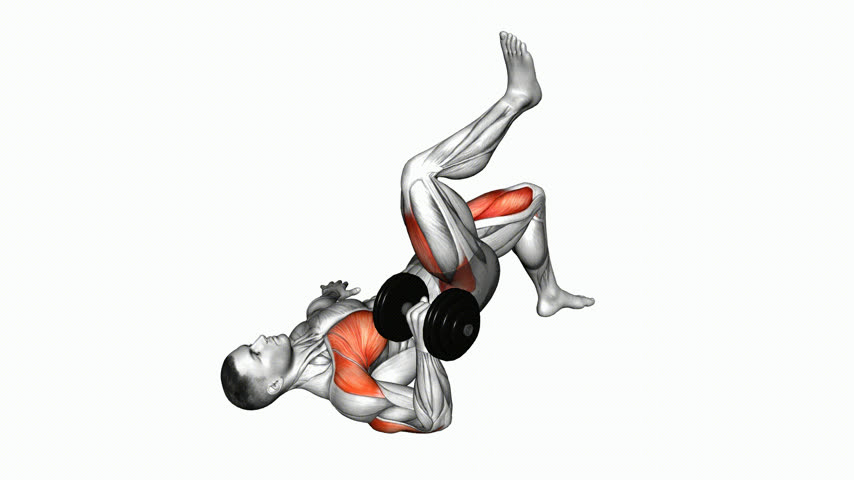 Ponte de Glúteos Ipsilateral com Supino Unilateral com Halter