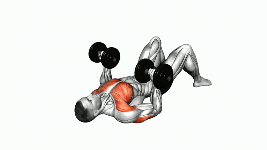 Supino com Pegada Invertida no Chão com Halteres