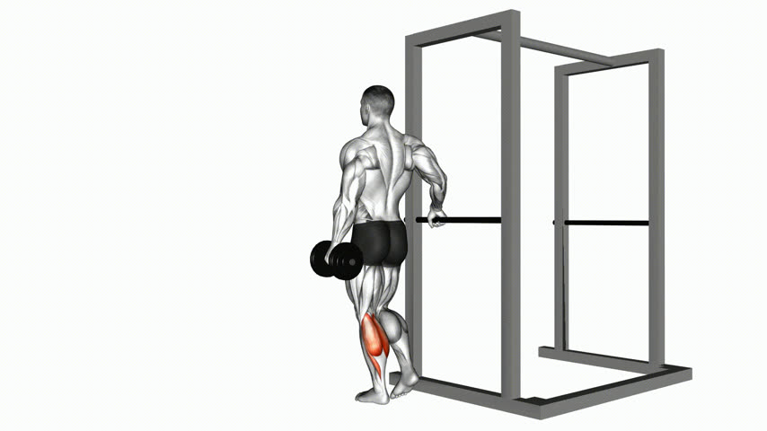 Elevação de Panturrilha Unilateral com Halter