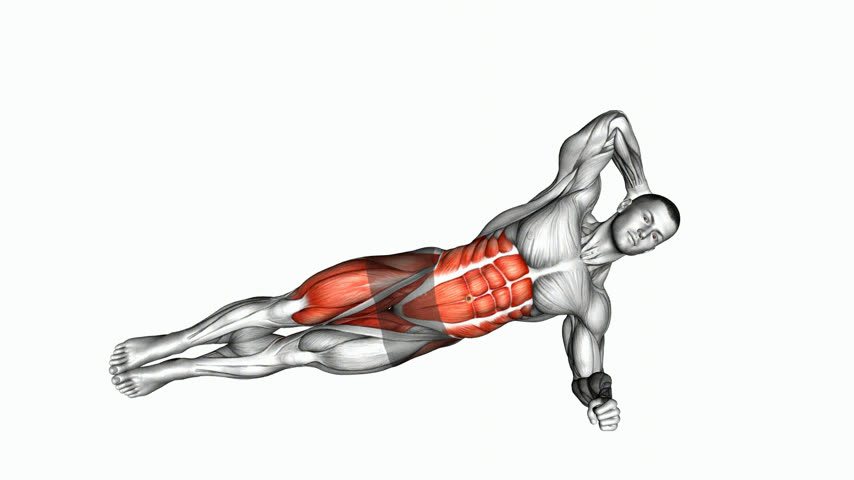Abdominal em Prancha Lateral Cotovelo ao Joelho
