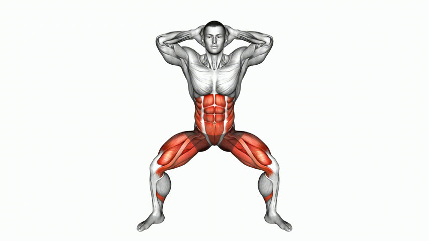 Meio Agachamento com Flexão Lateral