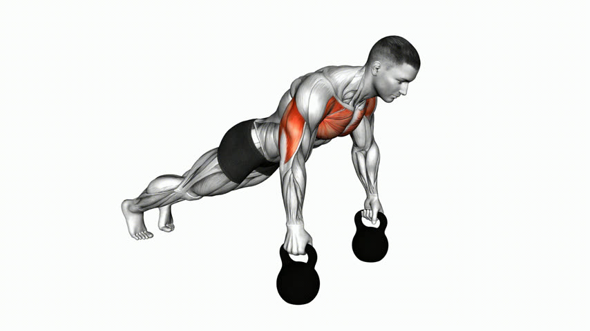 Flexão de Braço Profunda com Kettlebell