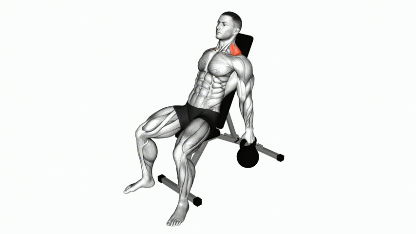 Encolhimento Inclinado com Kettlebell