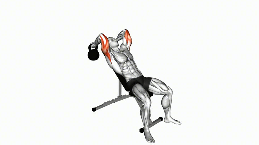 Extensão de Tríceps Inclinada com Kettlebell