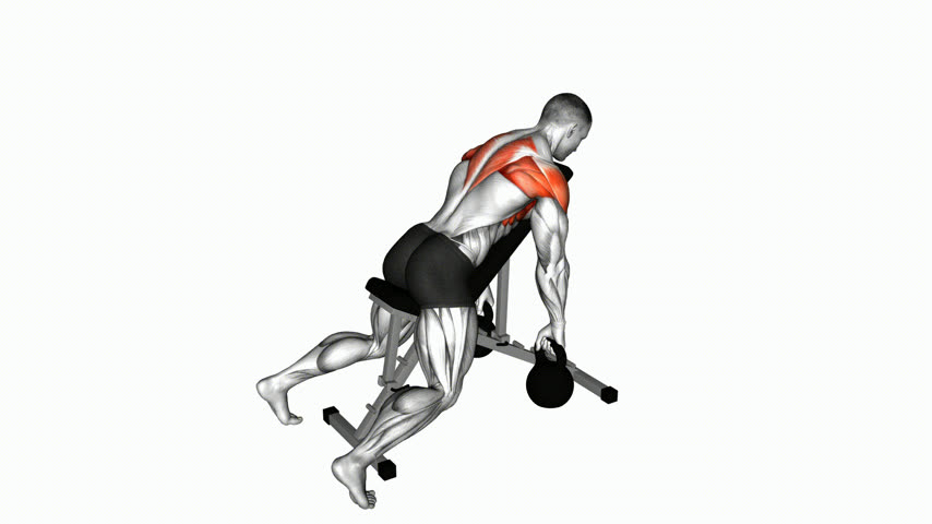 Elevação Y Inclinada com Kettlebell