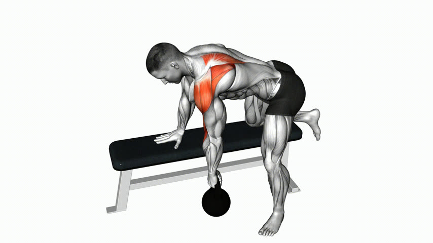 Remada para Deltoide Posterior com Kettlebell