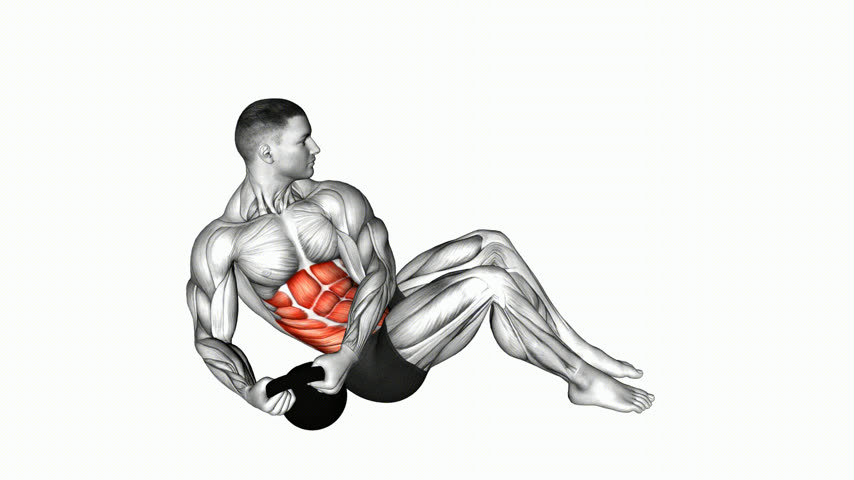 Russian Twist com Kettlebell