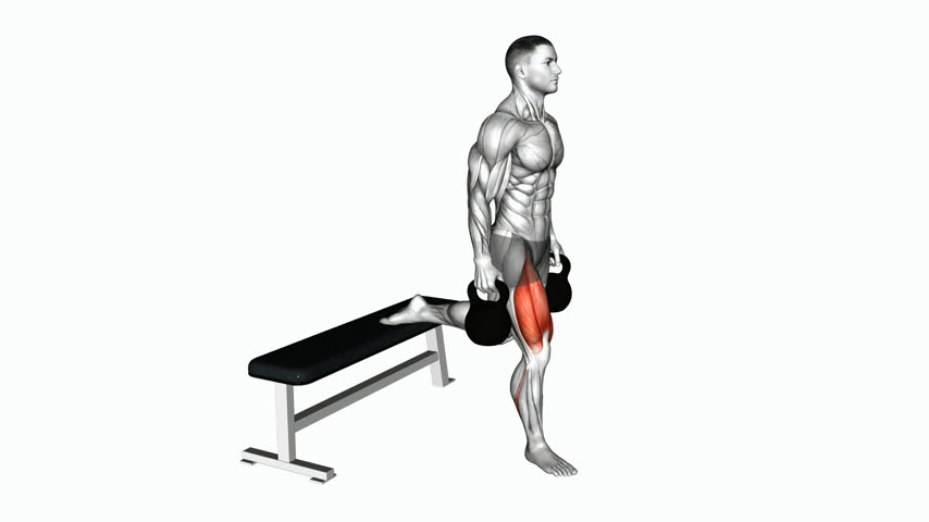 Agachamento Búlgaro com Kettlebell