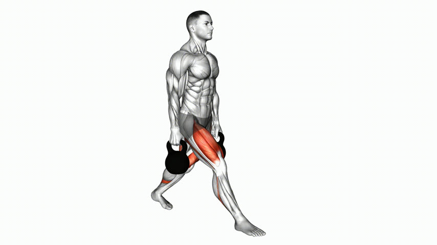Agachamento Split com Kettlebell