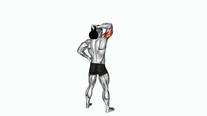 Extensão de Tríceps Unilateral Em Pé com Kettlebell