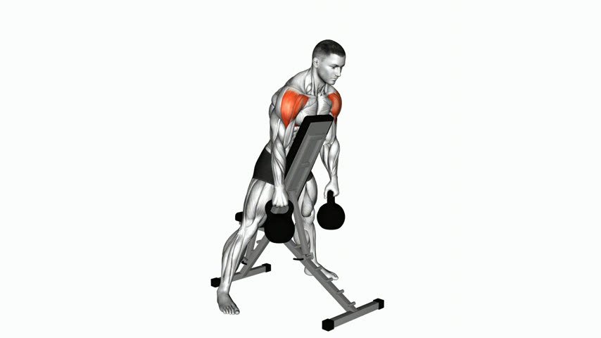 Elevação Lateral Curvado Em Pé com Kettlebell
