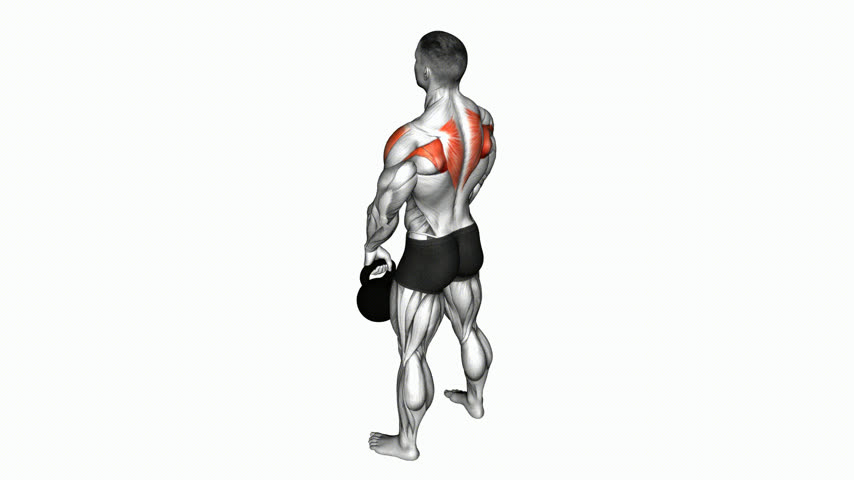 Remada Alta com Kettlebell