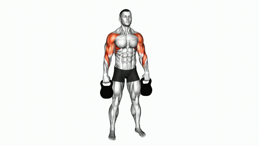 Remada Alta com Pegada Aberta com Kettlebell