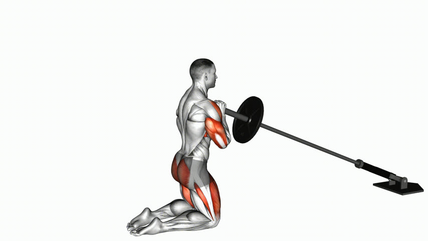 Thruster Ajoelhado no Landmine
