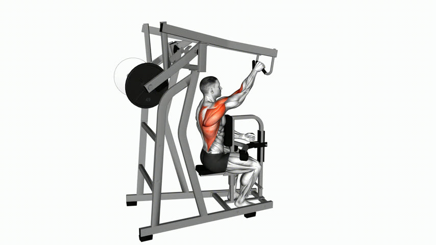 Remada Alta Lateral Unilateral na Máquina