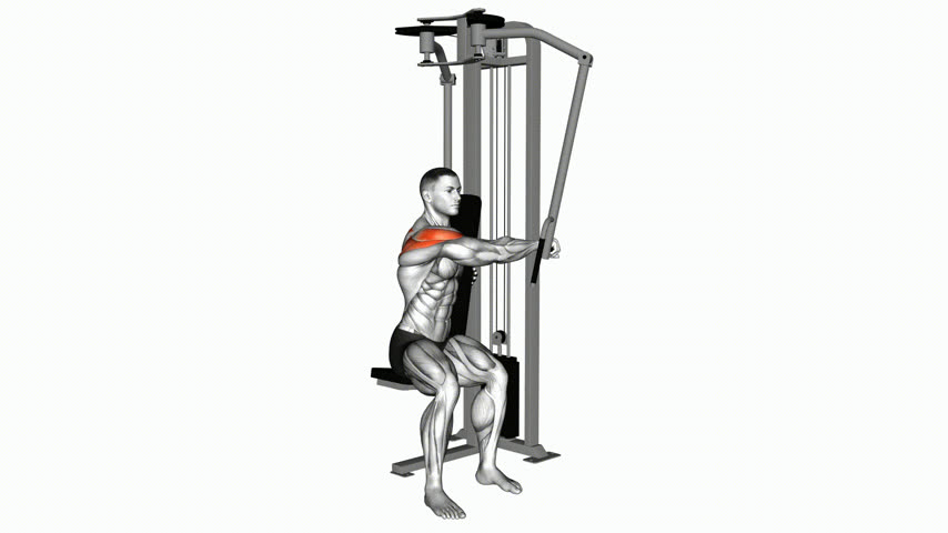 Crucifixo Inverso Unilateral Sentado de Lado na Máquina