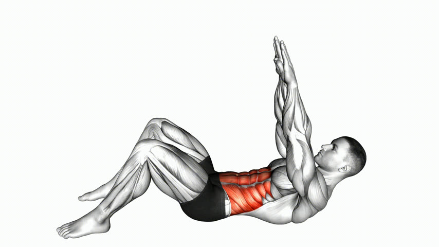 Abdominal Crunch com Braços Estendidos