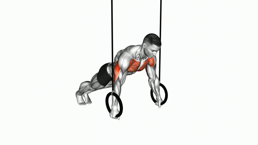 Flexão Arqueiro nas Argolas