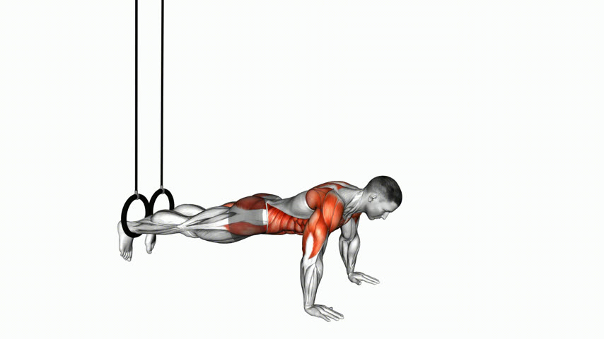 Flexão de Braço para Prancha Lateral nas Argolas