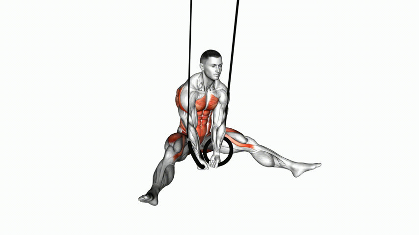 L-Sit Straddle nas Argolas