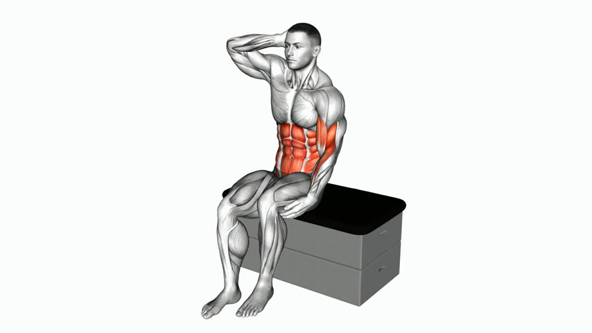 Abdominal Lateral Sentado no Banco Acolchoado