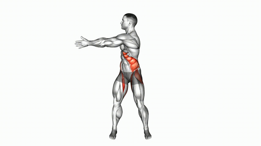 Rotação Abdominal em Pé