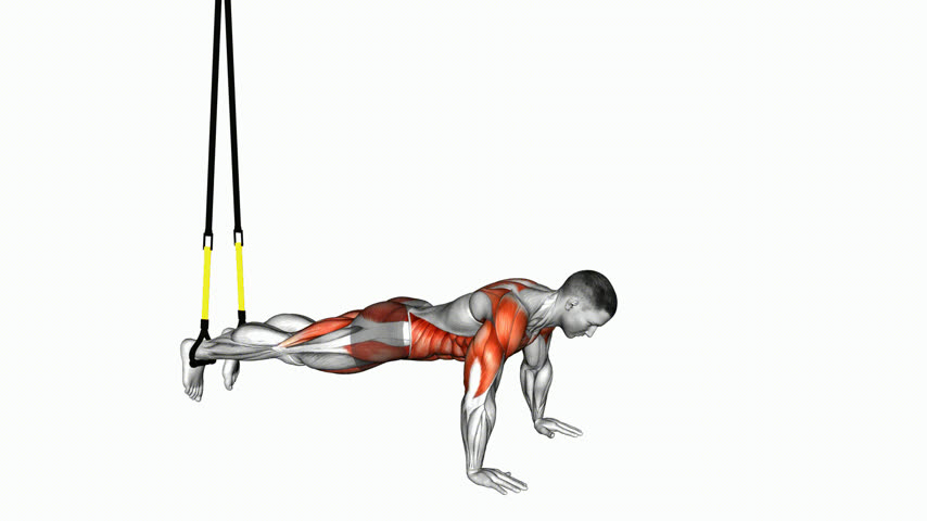 Flexão de Braço com Prancha Lateral na Fita de Suspensão